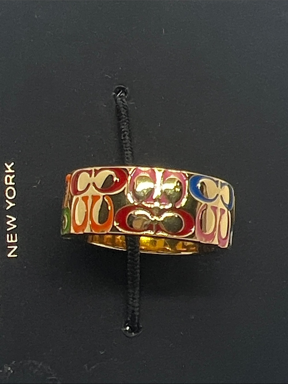 Coach Multicolor Enamel Signature 'C' Ring - Picture 4 of 4